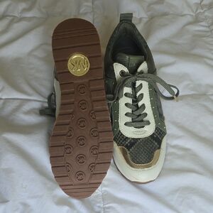 Michael Kors Green and White Sneakers Women's 8 1/2.